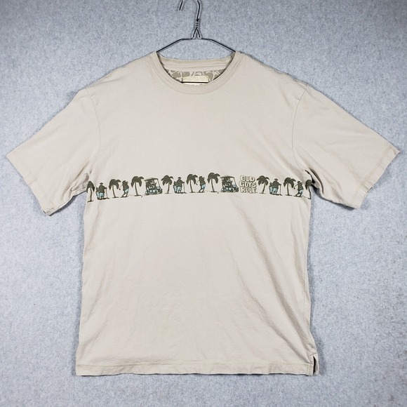 Old Guys Rule Kahuna Collection Shirt 2XL XXL Tan Surfing Palm Trees Graphic Tee - Picture 1 of 7